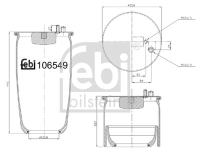 Pneimoatsperes spilvens, Pneimopiekare FEBI BILSTEIN 106549