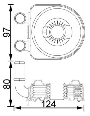 Eļļas radiators, Motoreļļa MAHLE CLC 193 000S