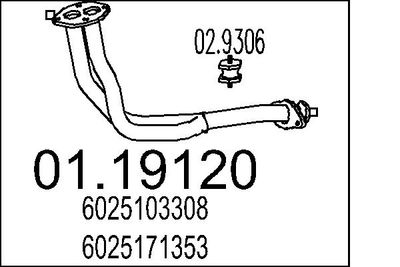 Izplūdes caurule MTS 01.19120
