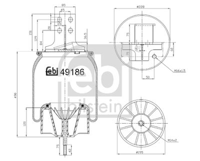 Pneimoatsperes spilvens, Pneimopiekare FEBI BILSTEIN 49186