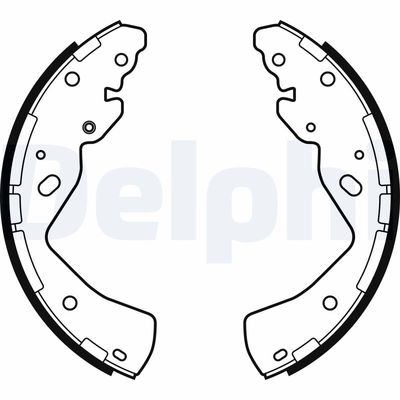 Комплект тормозных колодок DELPHI LS2143