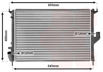 Radiators, Motora dzesēšanas sistēma VAN WEZEL 43002477