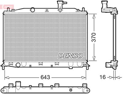Радиатор, охлаждение двигателя DENSO DRM41026