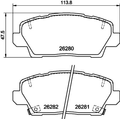 Bremžu uzliku kompl., Disku bremzes HELLA 8DB 355 040-841
