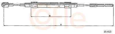 Тросик, cтояночный тормоз COFLE 92.10.415