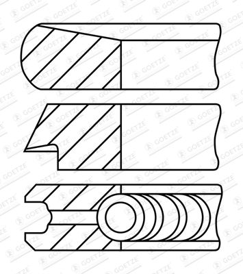 Virzuļa gredzenu komplekts GOETZE ENGINE 08-447900-00