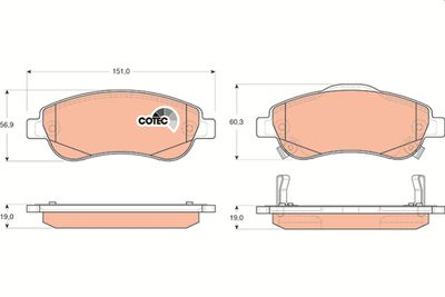Bremžu uzliku kompl., Disku bremzes TRW GDB3445