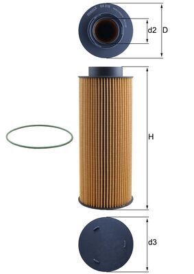 Масляный фильтр MAHLE OX 376D