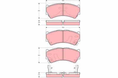 Комплект тормозных колодок, дисковый тормоз TRW GDB3275