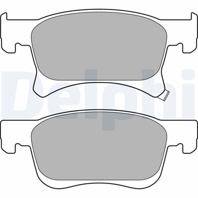 Комплект тормозных колодок, дисковый тормоз DELPHI LP3164