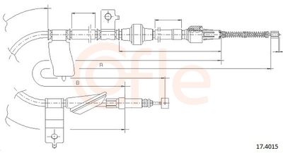 Тросик, cтояночный тормоз COFLE 17.4015