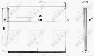 сетка радиатора, охлаждение двигателя NRF 15809