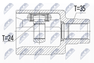 Šarnīru komplekts, Piedziņas vārpsta NTY NPW-BM-090