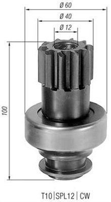 Ведущая шестерня, стартер MAGNETI MARELLI 940113020069