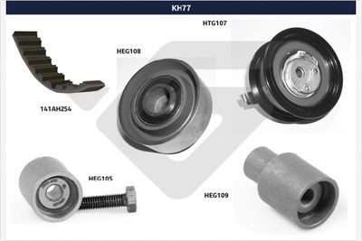 Комплект ремня ГРМ HUTCHINSON KH 77