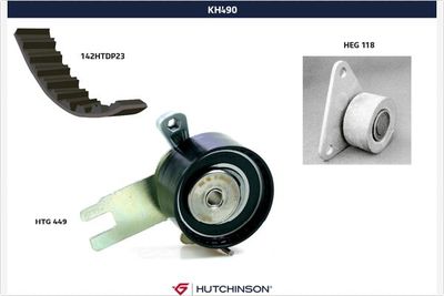 Комплект ремня ГРМ HUTCHINSON KH 490
