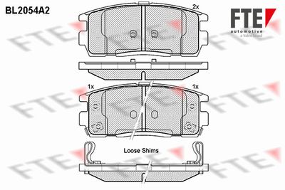 Bremžu uzliku kompl., Disku bremzes FTE 9010638