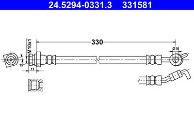 Тормозной шланг ATE 24.5294-0331.3