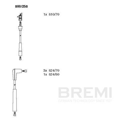 Augstsprieguma vadu komplekts BREMI 800/258
