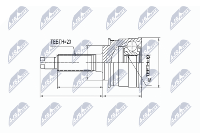 Шарнирный комплект, приводной вал NTY NPZ-SU-002