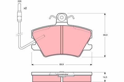 Комплект тормозных колодок, дисковый тормоз TRW GDB968