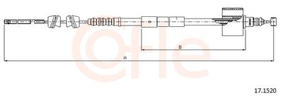 Тросик, cтояночный тормоз COFLE 92.17.1520