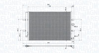 Конденсатор, кондиционер MAGNETI MARELLI 350203106600