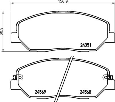 HELLA PAGID 8DB355012371 Bremžu uzliku kompl
