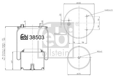 Pneimoatsperes spilvens, Pneimopiekare FEBI BILSTEIN 38503