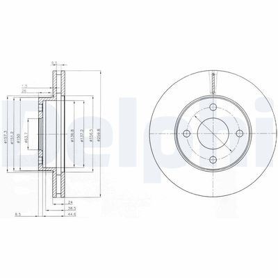 Тормозной диск DELPHI BG2350