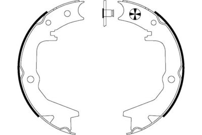 Bremžu loku kompl., Stāvbremze TEXTAR 91062900