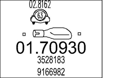 Труба выхлопного газа MTS 01.70930