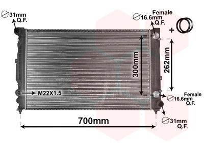 Radiators, Motora dzesēšanas sistēma VAN WEZEL 03002125