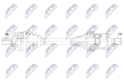 Приводной вал NTY NPW-VV-156