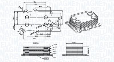 Eļļas radiators, Motoreļļa MAGNETI MARELLI 350300004300