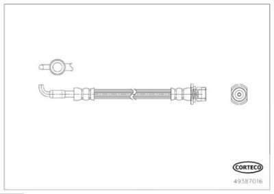 Bremžu šļūtene CORTECO 49387016
