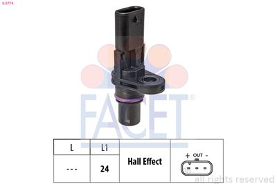 Датчик, положение распределительного вала FACET 9.0774