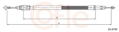 Тросик, cтояночный тормоз COFLE 10.4739