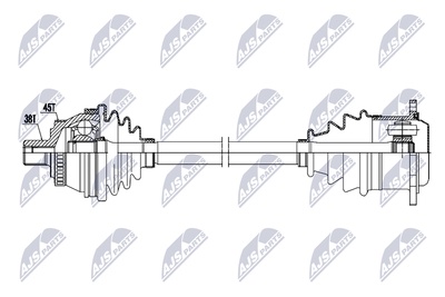 Приводной вал NTY NPW-AU-092