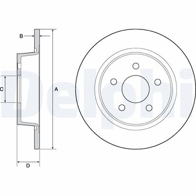 Тормозной диск DELPHI BG4682