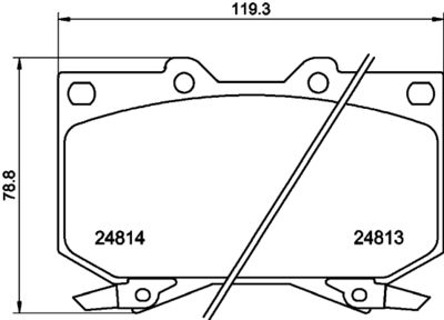 Bremžu uzliku kompl., Disku bremzes HELLA PAGID 8DB 355 014-711