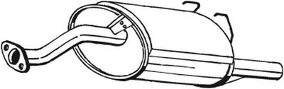 Izplūdes gāzu trokšņa slāpētājs (pēdējais) BOSAL 163-729