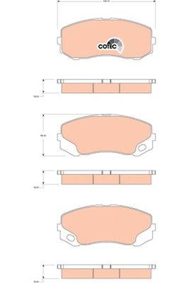 Комплект тормозных колодок, дисковый тормоз TRW GDB3492