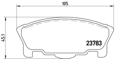 Bremžu uzliku kompl., Disku bremzes BREMBO P 16 014
