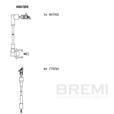 Augstsprieguma vadu komplekts BREMI 600/326
