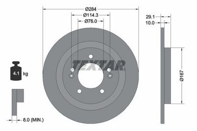 Тормозной диск TEXTAR 92352503