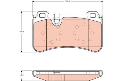 Bremžu uzliku kompl., Disku bremzes TRW GDB1711
