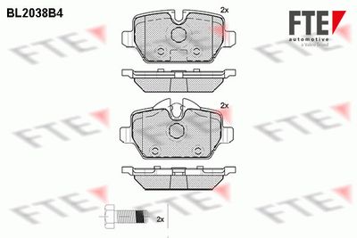 Bremžu uzliku kompl., Disku bremzes FTE 9010624