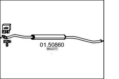Средний глушитель выхлопных газов MTS 01.50860