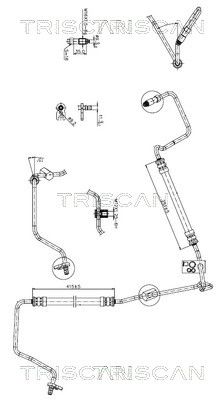Гидравлический шланг, рулевое управление TRISCAN 8516 28012